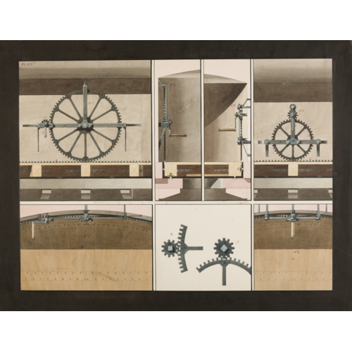 Study for the Refortification of Paris: Designs for a Cogwheel for a Revolving Floor